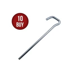 10 X Supa Peg Keyhead Galvanized Steel Tent Peg 12" 300mm X 8mm