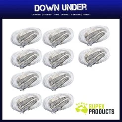 10 X Supex 6mm Double Guy Rope With Wood Runner And Spring