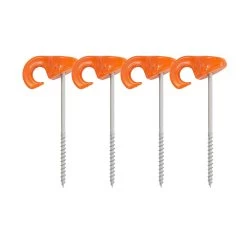 4 X Ezy Anchor Outback Screw Peg - 200mm -Camping Equipment AN 001 200MMx4 1