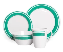 Campfire 16 Piece Melamine Dinner Set - Ocean Spray