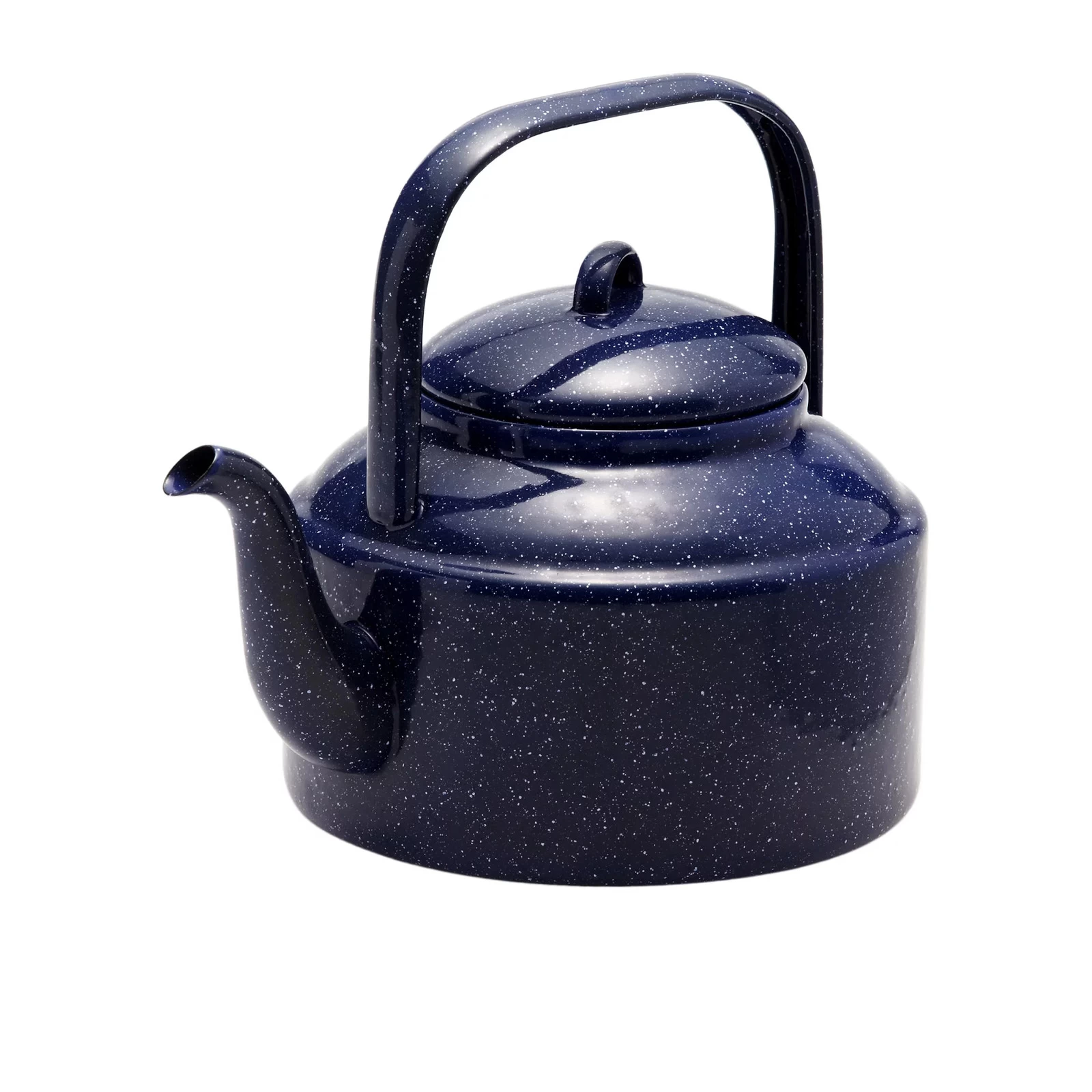 Falcon Enamel Tea Kettle 18cm 2L - Blue With White Speckle 3 Falcon Enamel Tea Kettle 18cm 2L - Blue With White Speckle