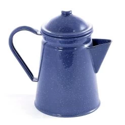 Falcon Enamel Coffee Percolator Blue/White Speckle 13cm 1.2L