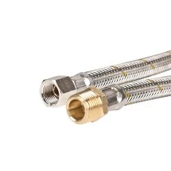 Companion 1200mm 3/8 BSPM - 1/4 BSPF Braided Gas Hose