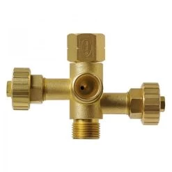 Companion Gas Adaptor 3/8LH To Dual 3/8LH W/Taps