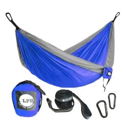 Lazi Pro Parachute Hammock Double - Blue/Grey -Camping Equipment LP DH B G 2