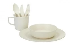 OzTrail 7 Piece Bamboo Hikers Dinner Set