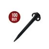 100 X Supa Peg 370mm Black Sand Peg -Camping Equipment PLB166x100