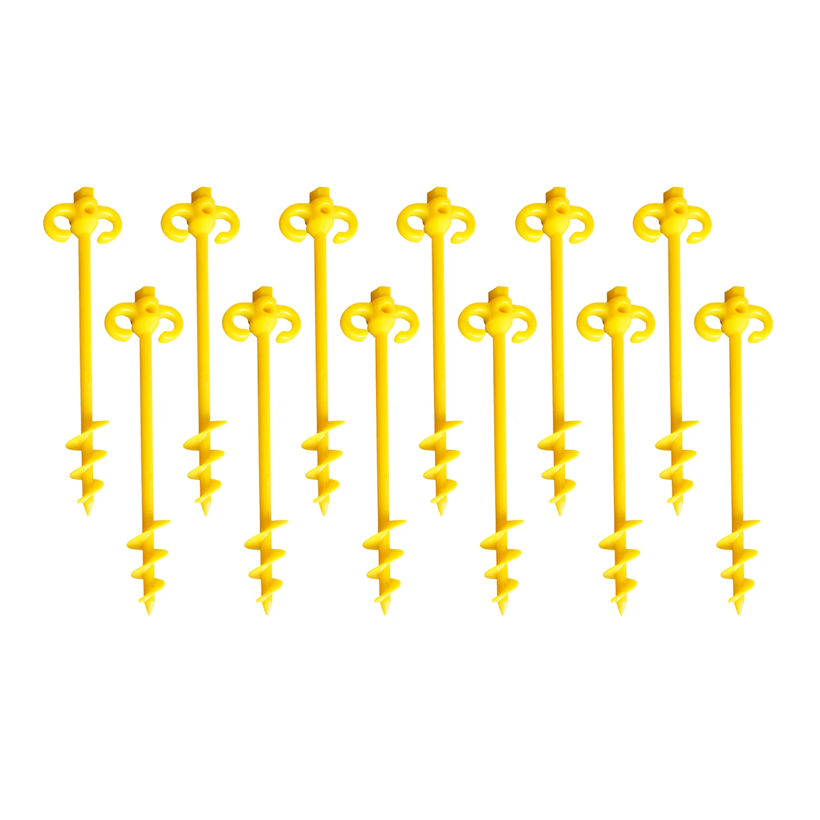 12 X Supa Peg 500mm Screw Peg - Yellow - Polycarbonate 4 12 X Supa Peg 500mm Screw Peg - Yellow - Polycarbonate - Image 2