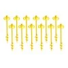 12 X Supa Peg 500mm Screw Peg - Yellow - Polycarbonate -Camping Equipment SSTPPCY500x12
