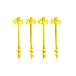 4 X Supa Peg 500mm Screw Peg - Yellow - Polycarbonate