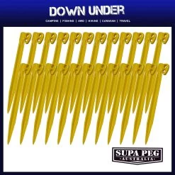 20 X Supa Peg High Impact Sand Peg 300mm - Yellow -Camping Equipment TSPCY300x20 1