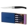 Opinel Table Chic Box Set Of 4 Steak Knives (Mirror Finish Blade) 10cm - Ebony -Camping Equipment YO001827
