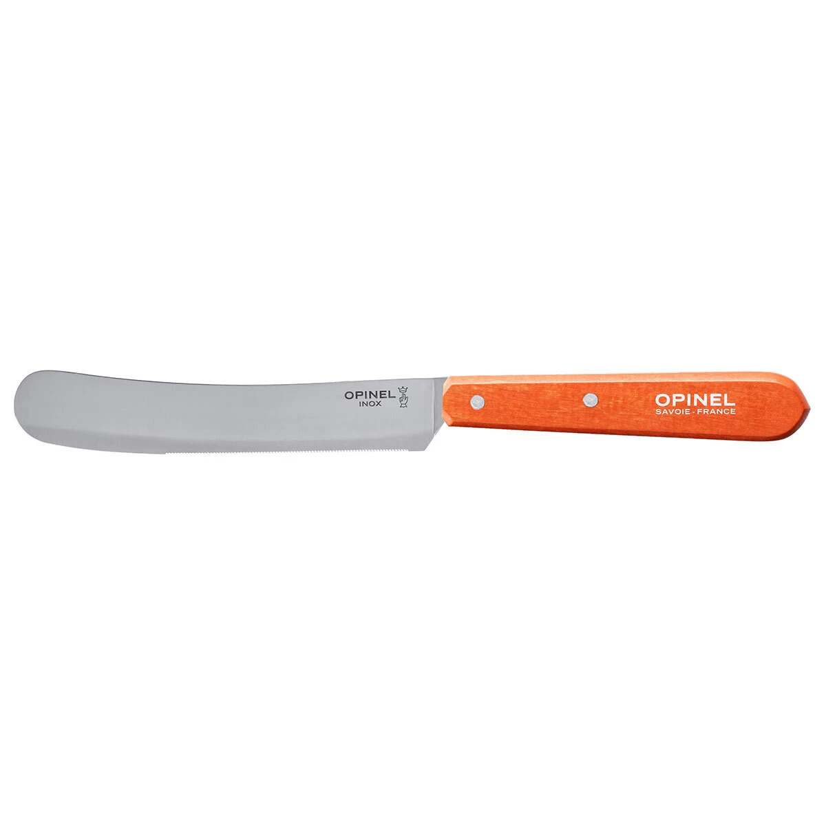 Opinel Breakfast & Brunch Knife Rounded Tip S/S - 11.5cm - Tangerine Beechwood 3 Opinel Breakfast & Brunch Knife Rounded Tip S/S - 11.5cm - Tangerine Beechwood